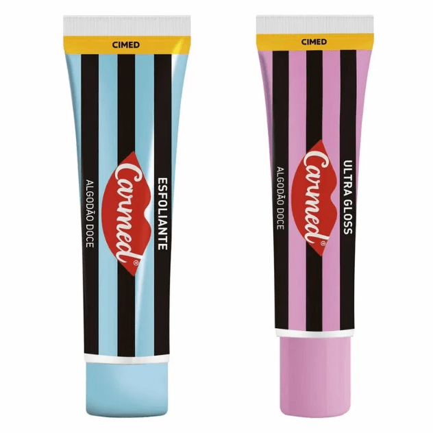 Kit Carmed SOS Hidratante Labial Algodão Doce Esfoliante 10g + Ultra Gloss 10g - Imagem 5